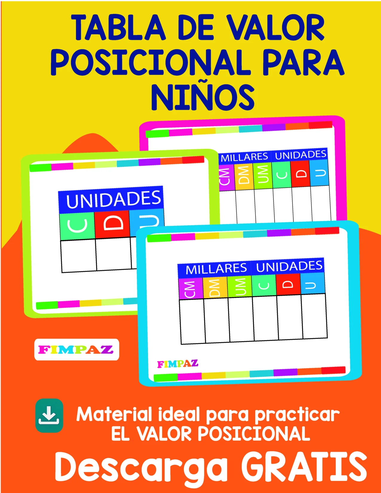 tabla de valor posicional para niños