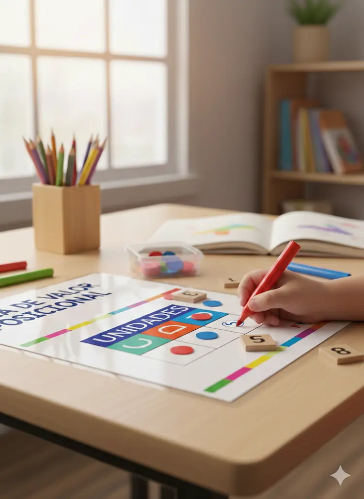 tabla de valor posicional para niños