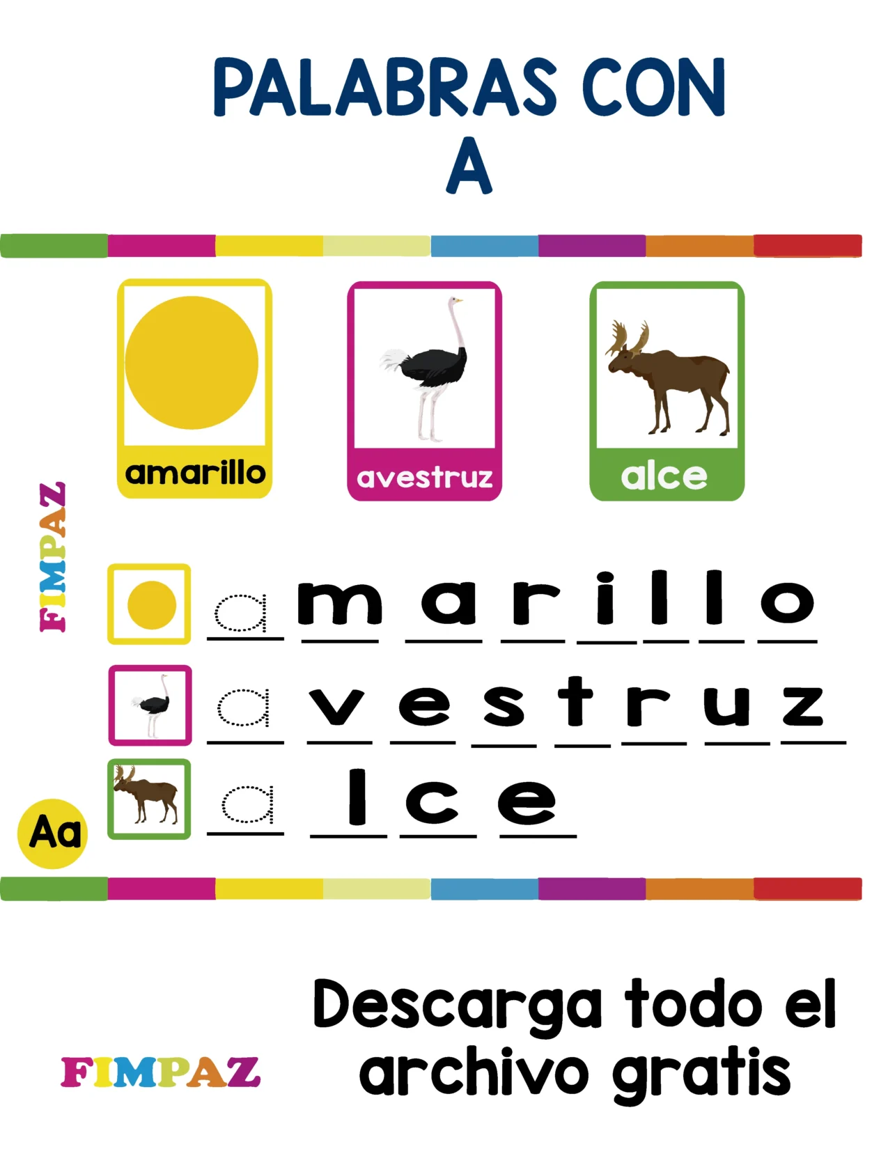 PALABRAS CON A E IMAGENES