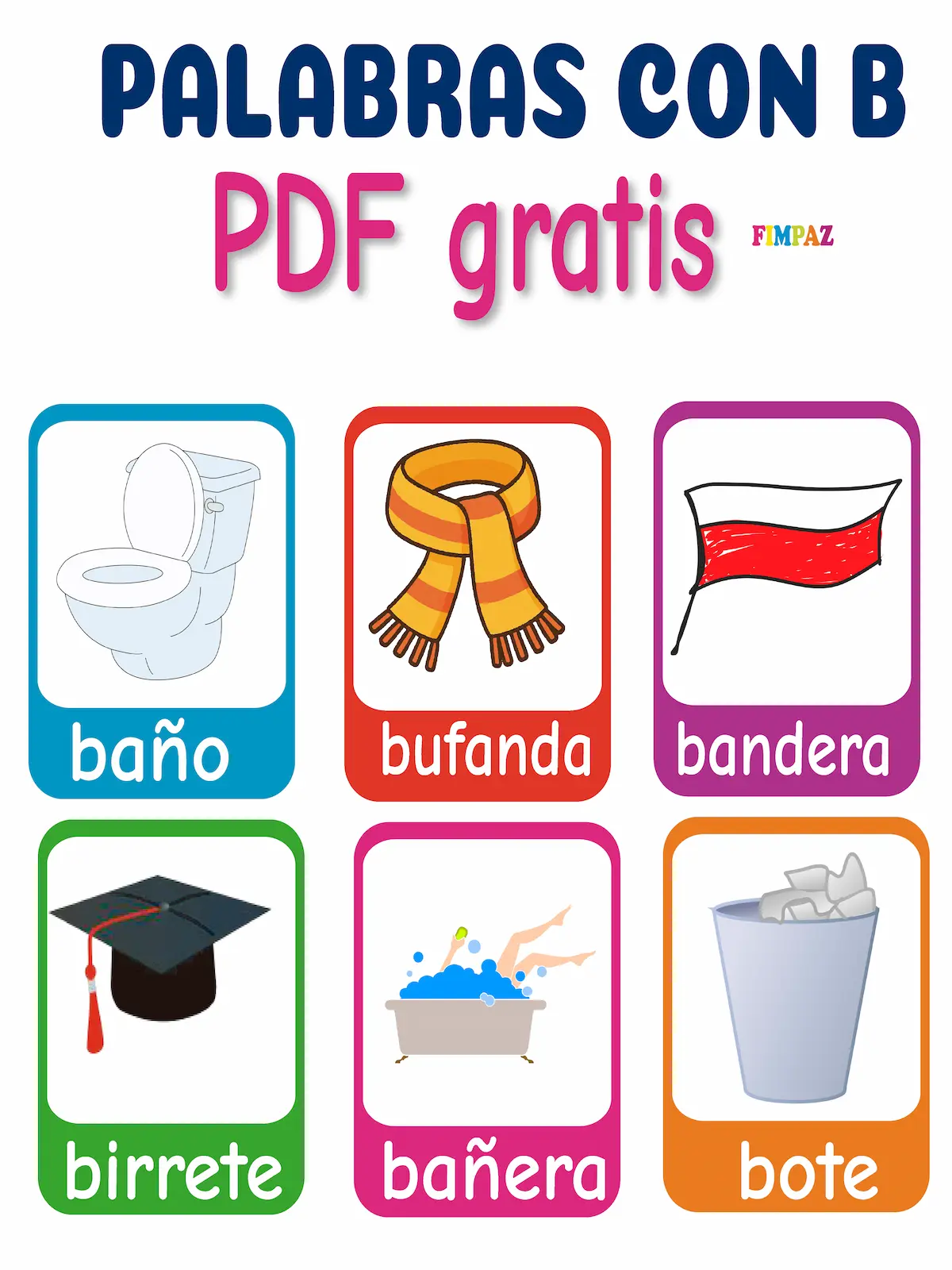 Palabras con B para Niños