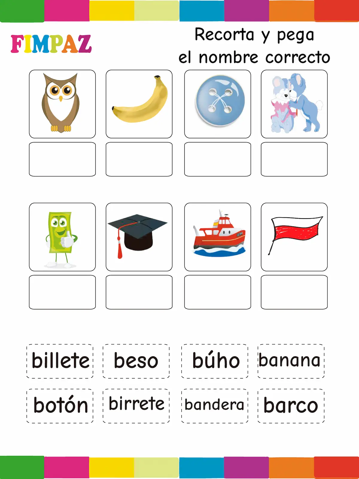Palabras con B para Niños