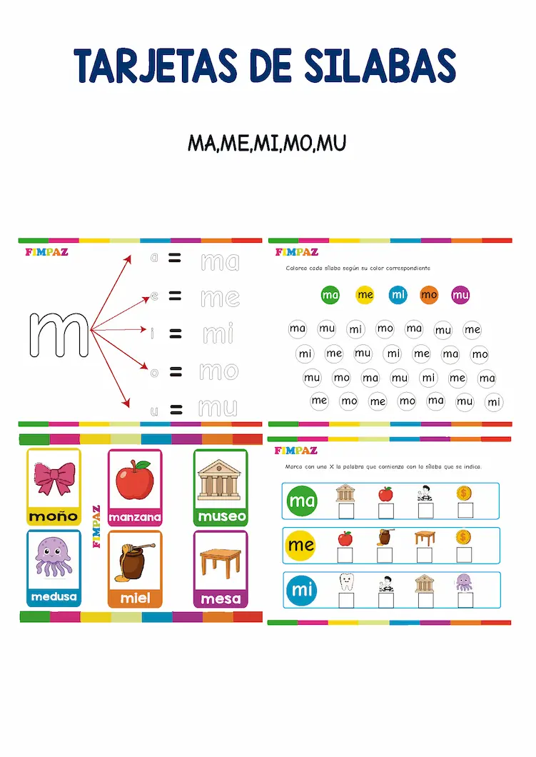 fichas pdf para trabaajr silabas ma me mimo mu