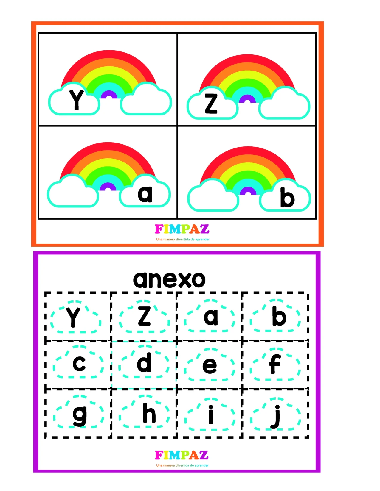 Mayúsculas y minúsculas para niños