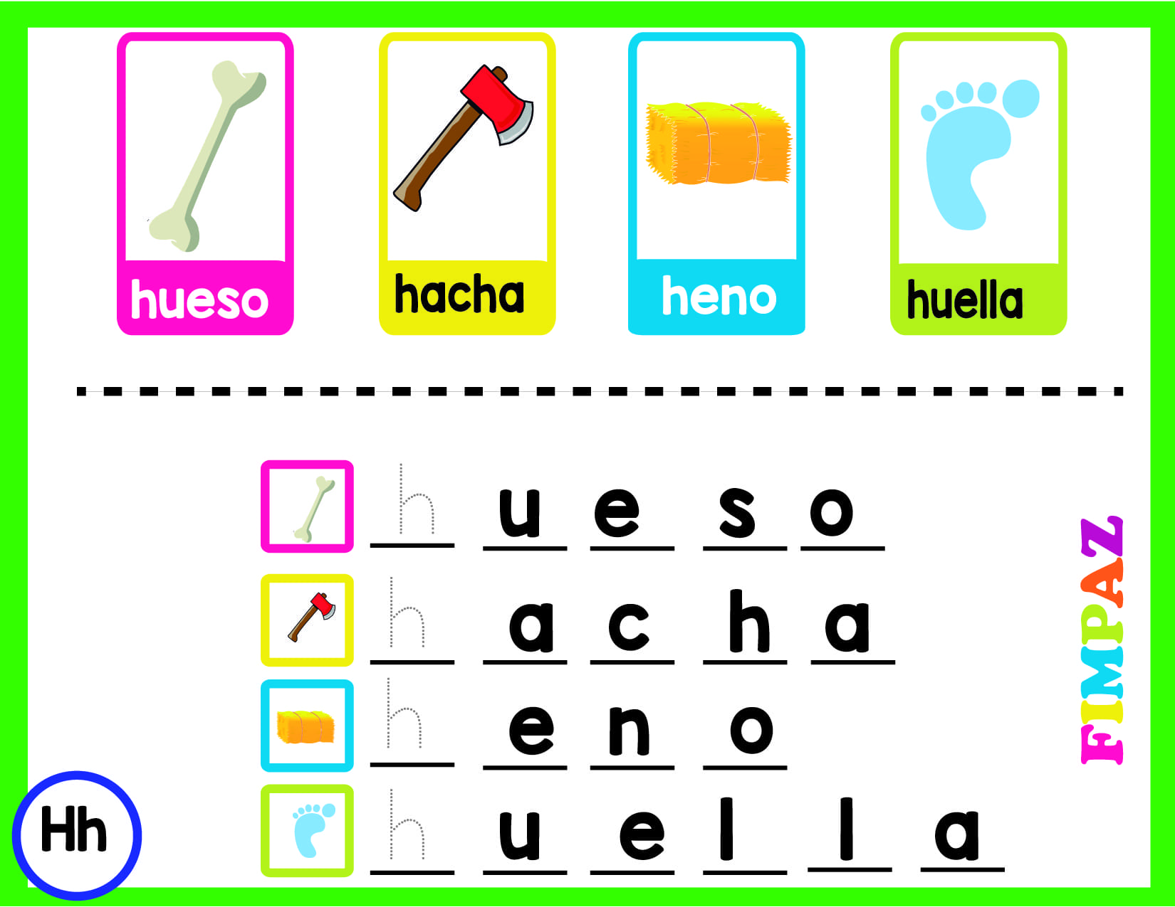 Palabras con H