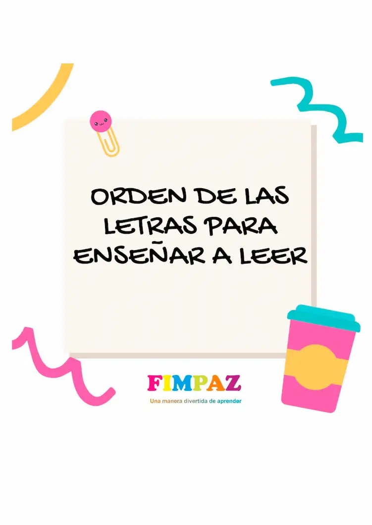 orden de las letras para enseñar a leer