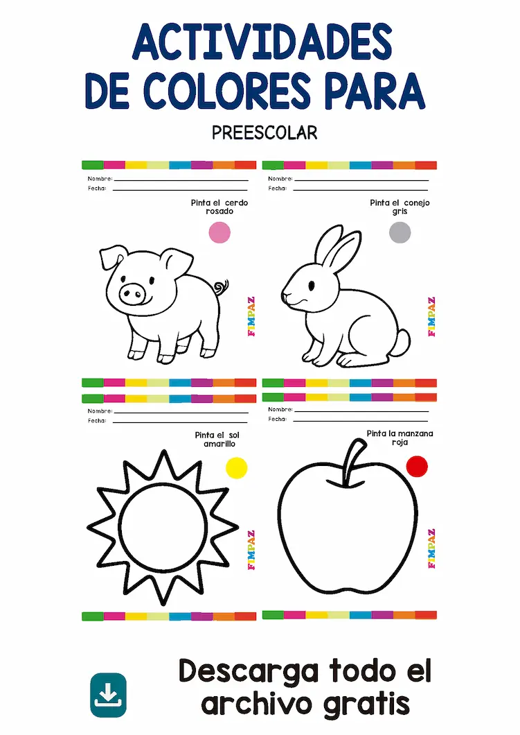 actividades de colores para preescolar