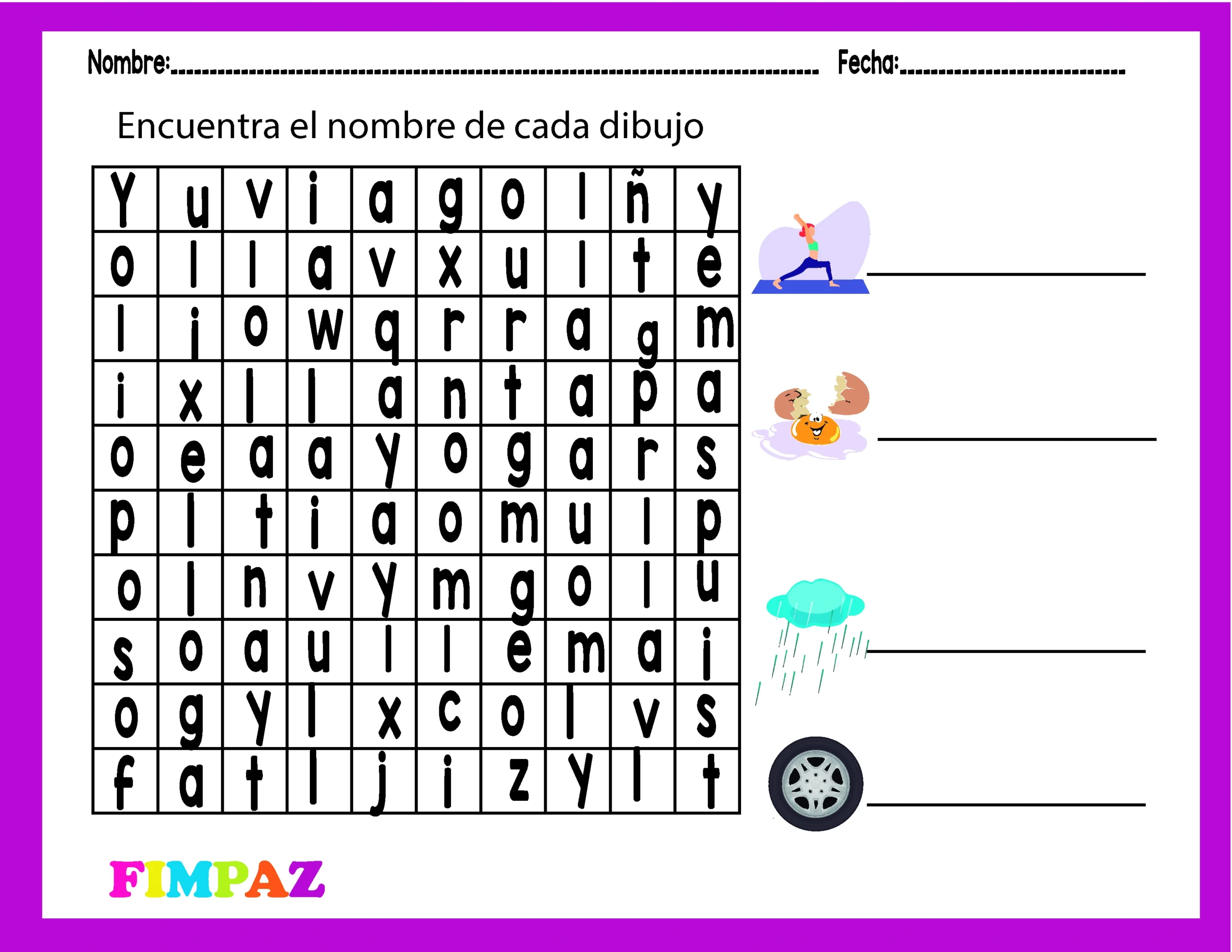 PALABRAS CON LL Y Y