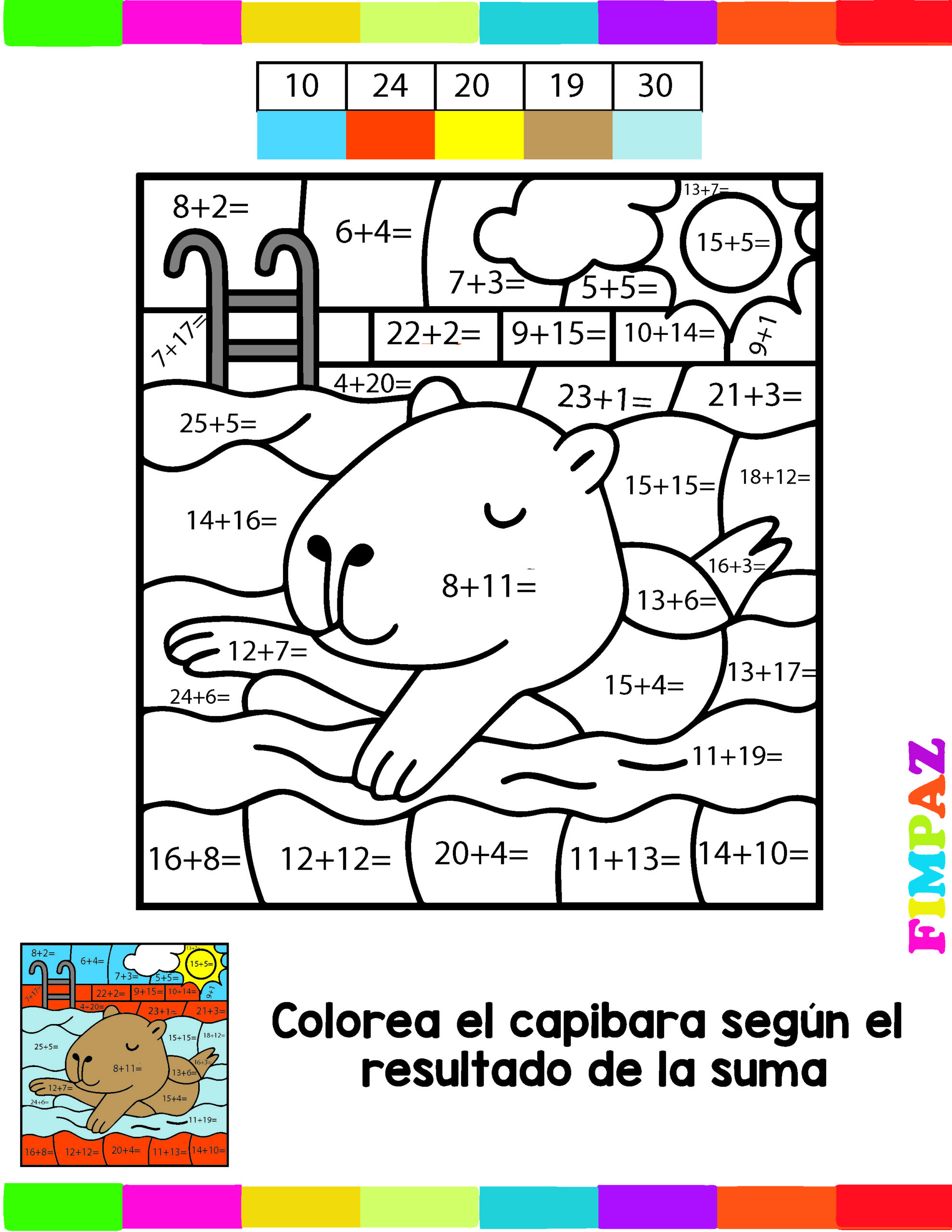 SUMAS CON CAPIBARAS