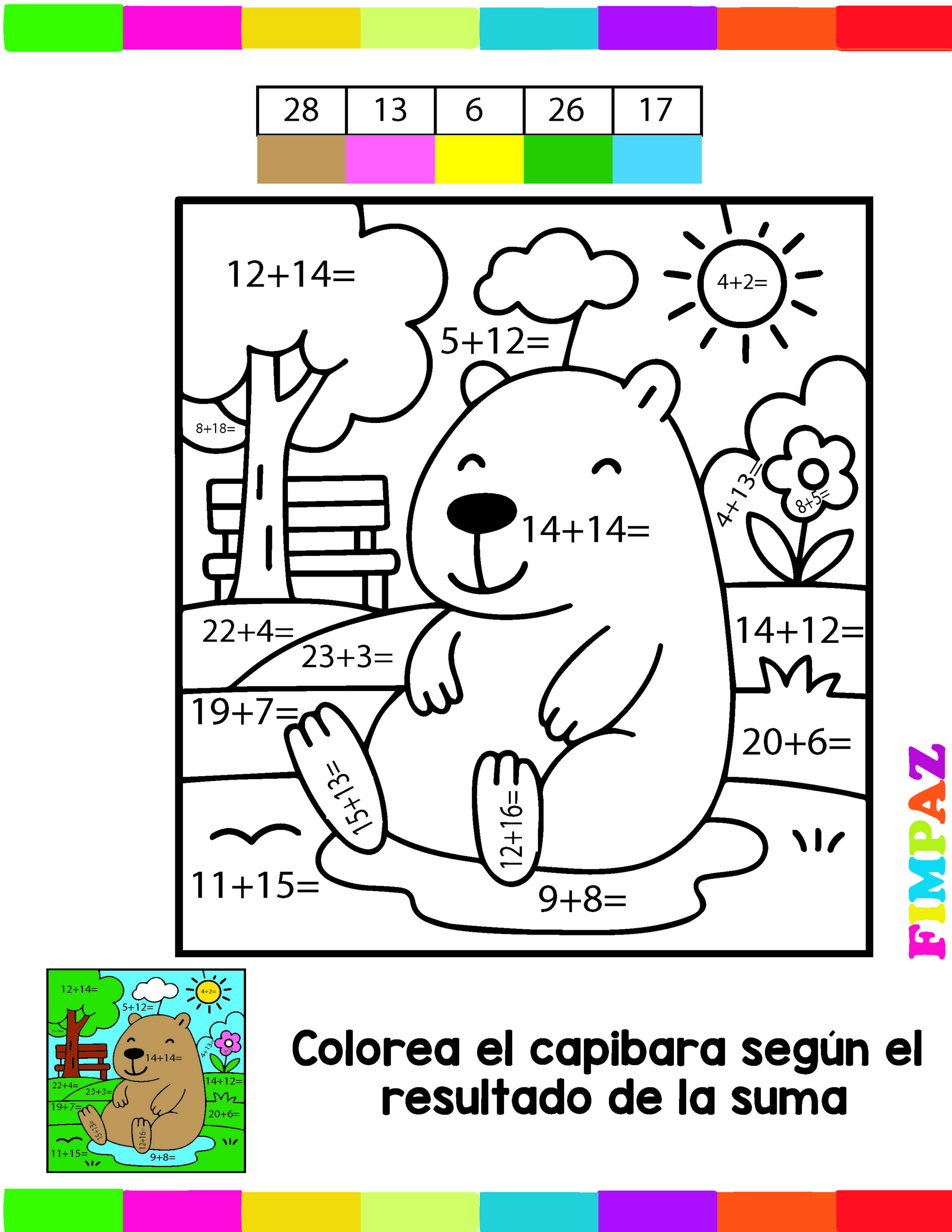 SUMAS CON CAPIBARAS