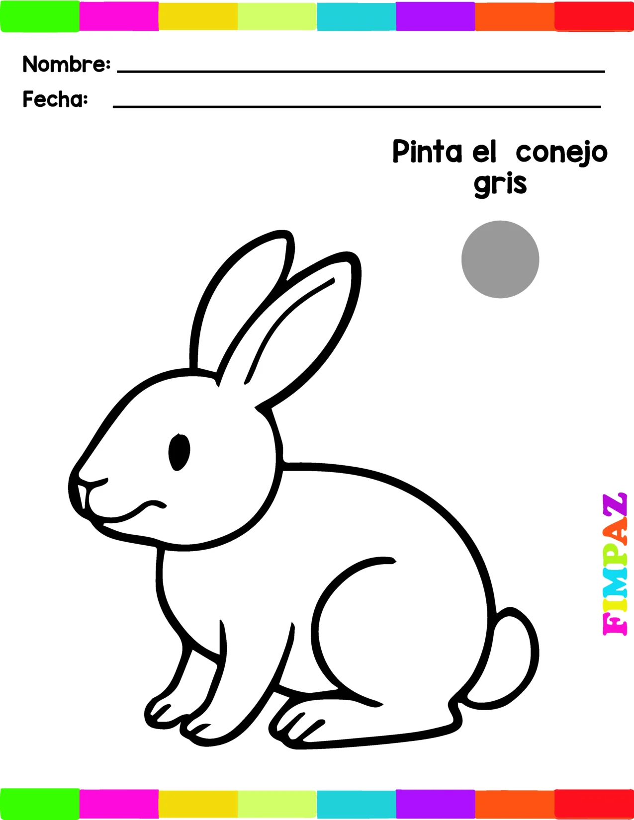 Actividad de colores para enseñar el color gris en niños