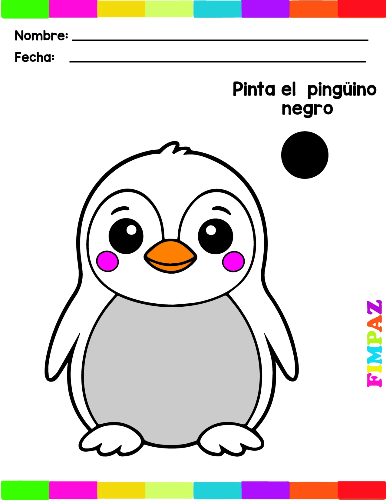 actividad de colores para niños para enseñar el color negro en infantil