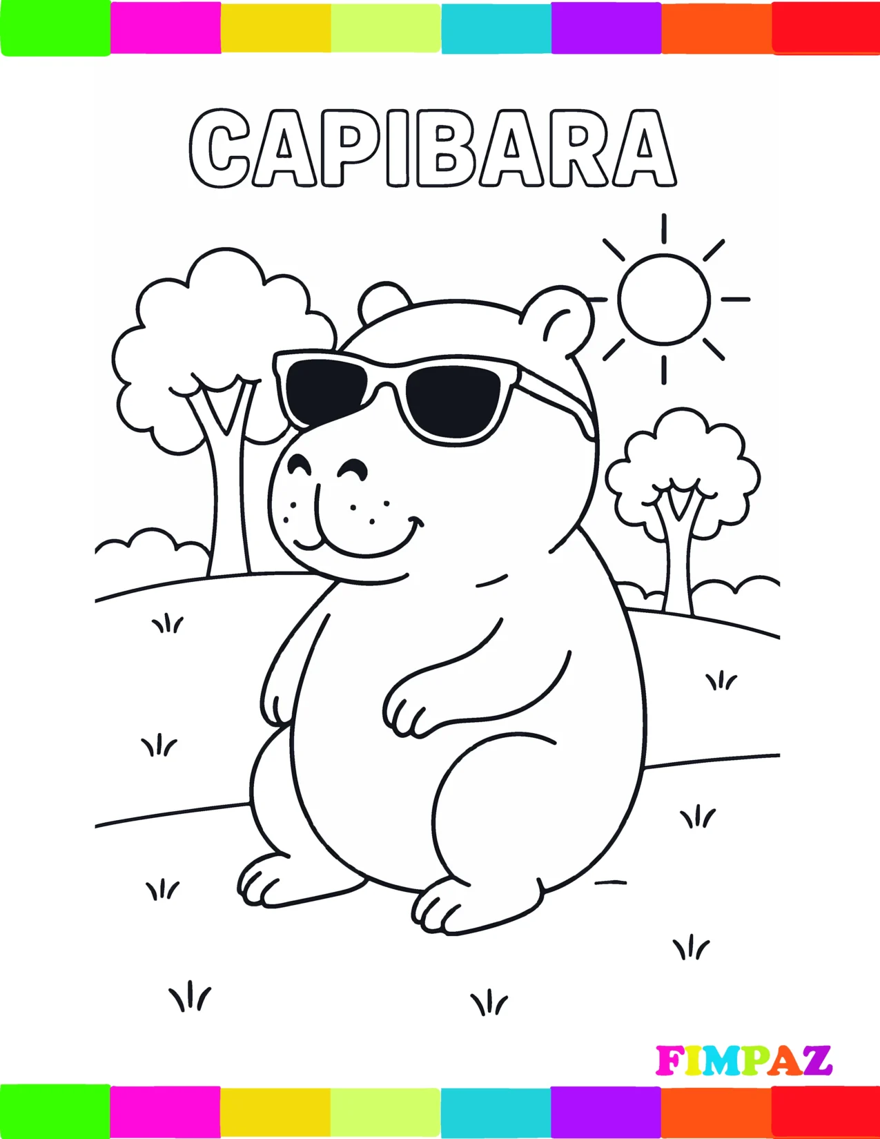 Imagenes de capibaras para colorear