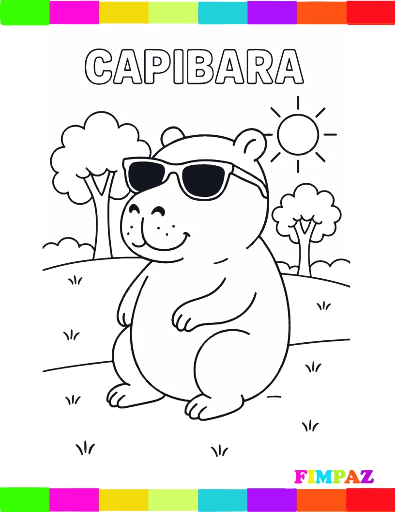 Lee más sobre el artículo CAPIBARA PARA COLOREAR: ¡DESCARGA 5 DIBUJOS GRATIS EN PDF PARA NIÑOS!