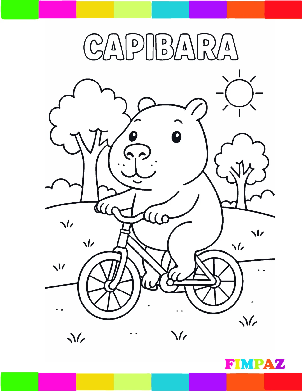 Actividades para colorear capibaras