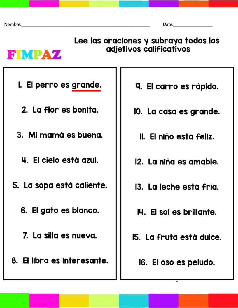 Lee más sobre el artículo ADJETIVOS PARA NIÑOS: ACTIVIDADES DIVERTIDAS PARA APRENDER JUGANDO