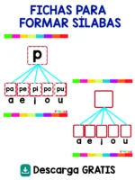 FICHAS PARA FORMAR SÍLABAS – DESCARGA PDF EDUCATIVO GRATUITO
