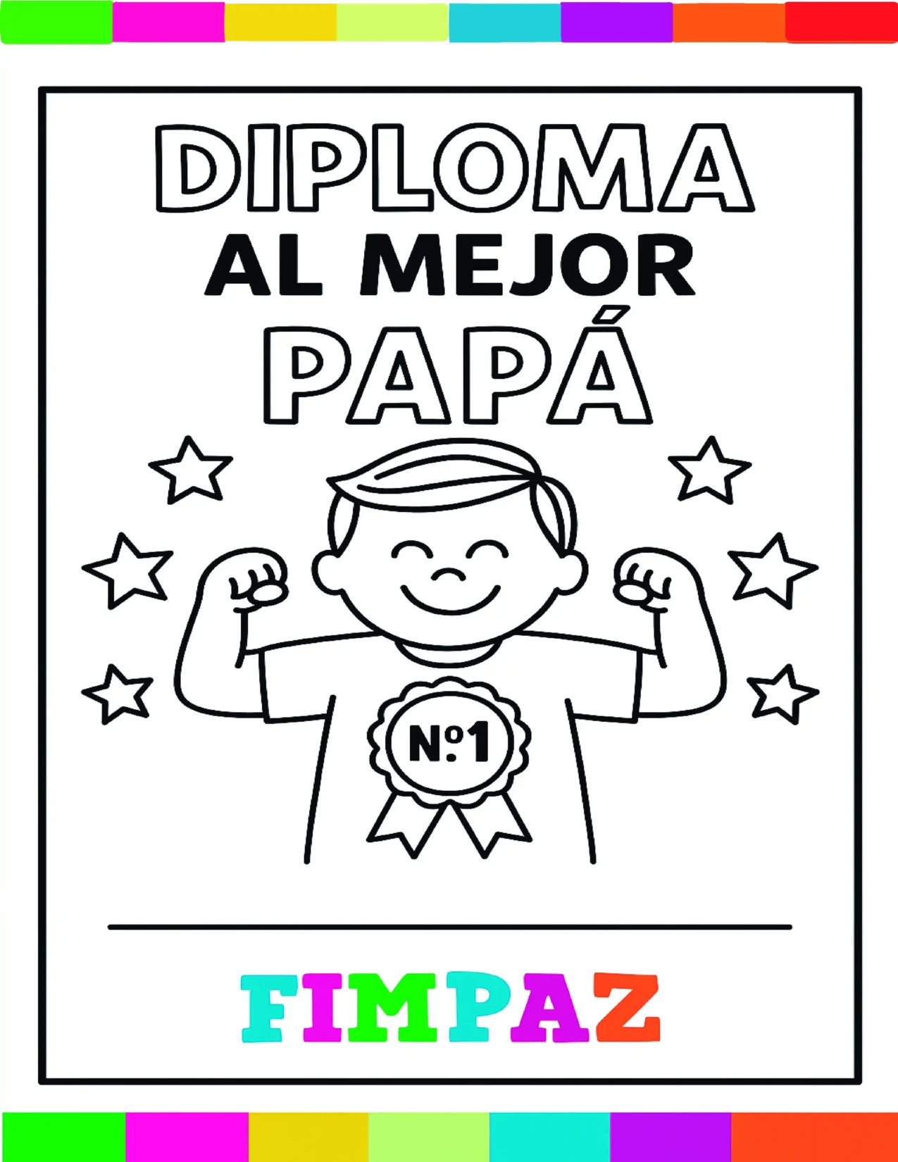 Diploma para el mejor papá del mundo ideal para regalar del dia del padre