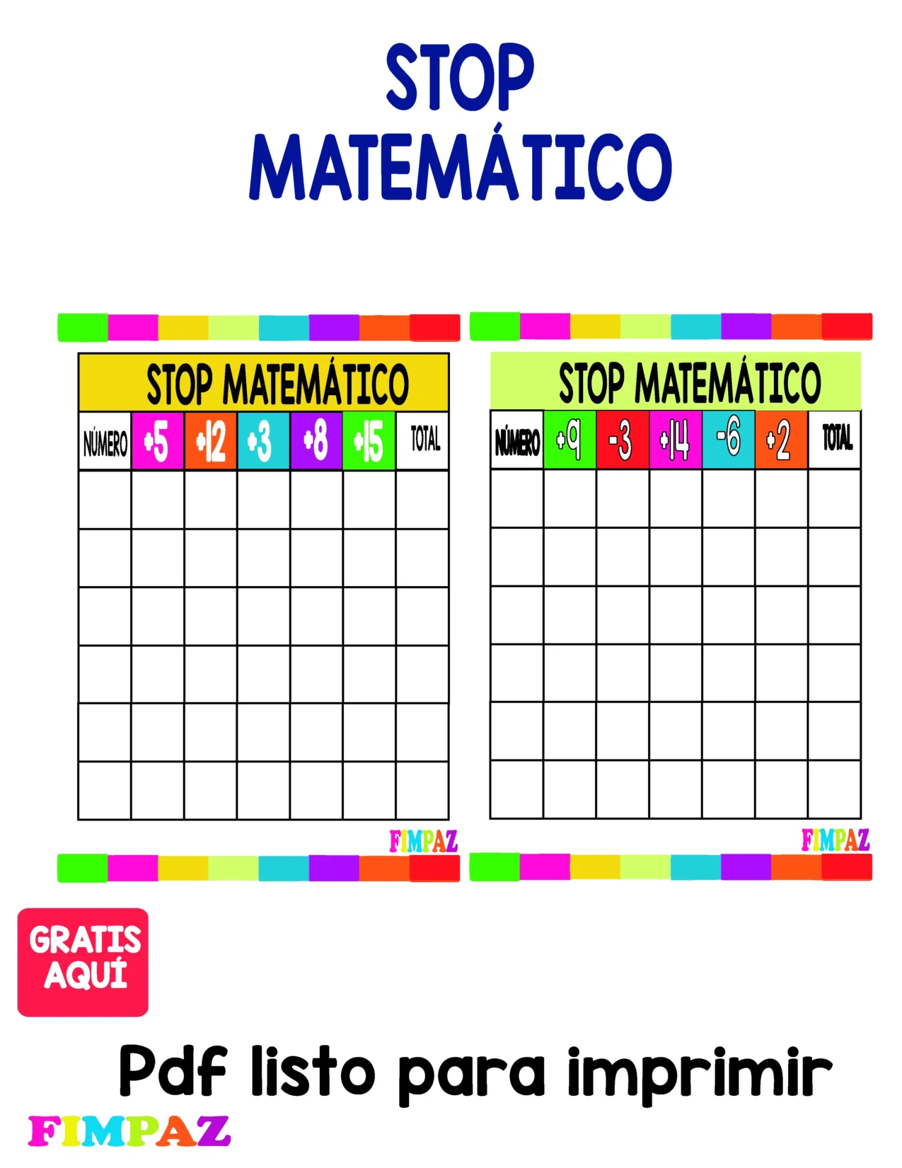 stop de matemáticas