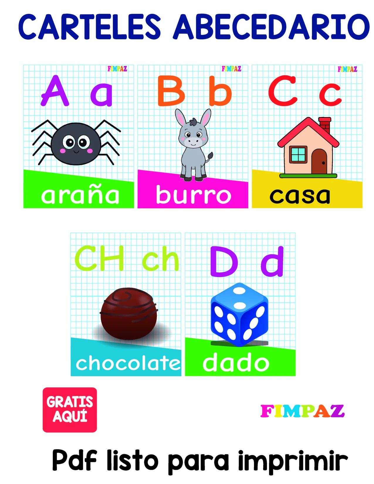 CARTELES DE ABECEDARIO PARA DECORAR EL AULA