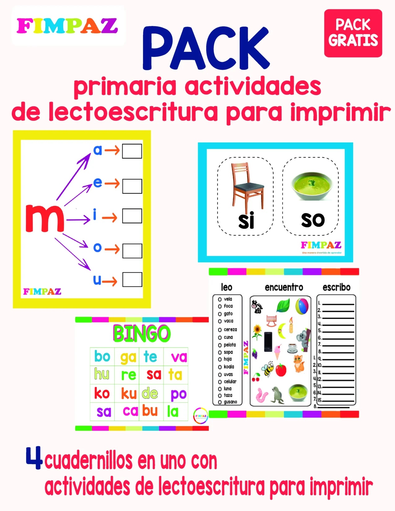 Pack de cuadernillos para primaria actividades de lectoescritura para imprimir