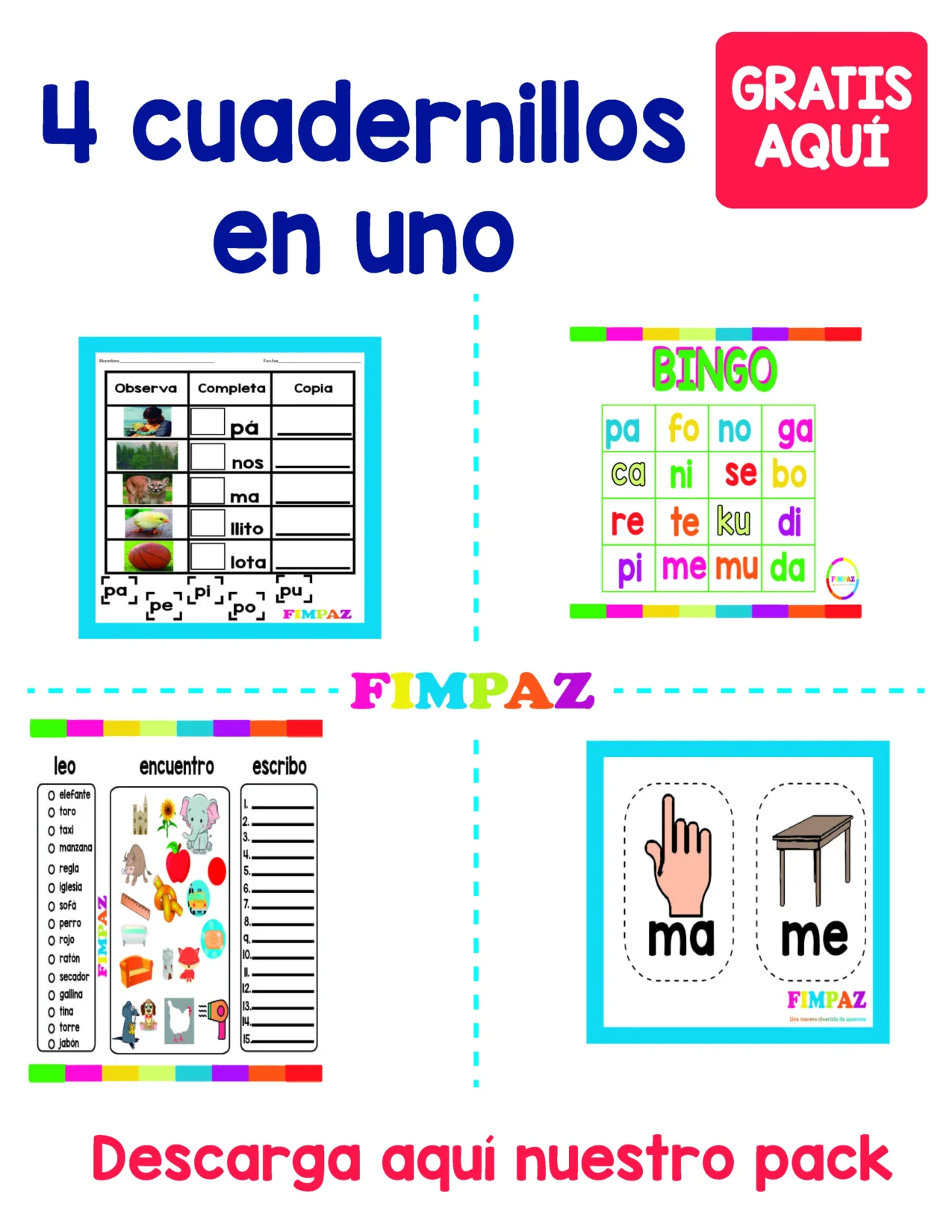 PAck de cuadernillos para primaria actividades de lectoescritura para imprimir