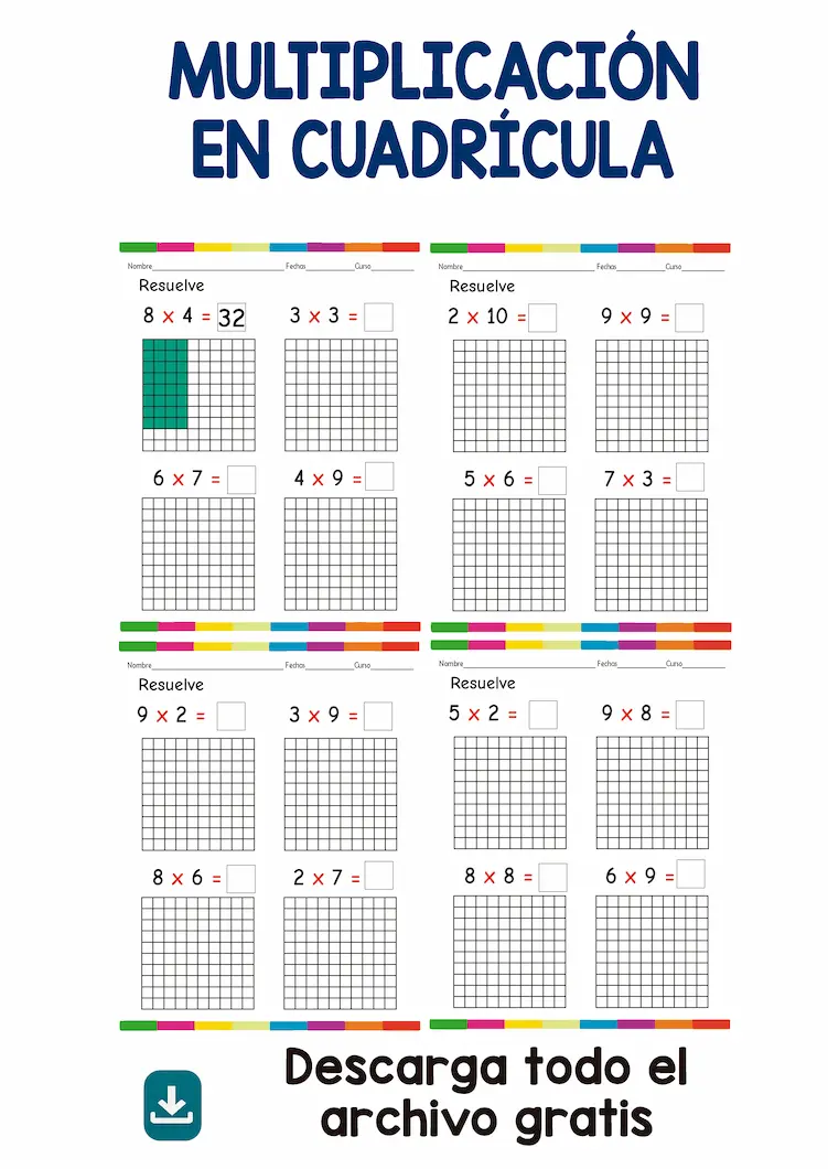 cuadricula para multiplicar