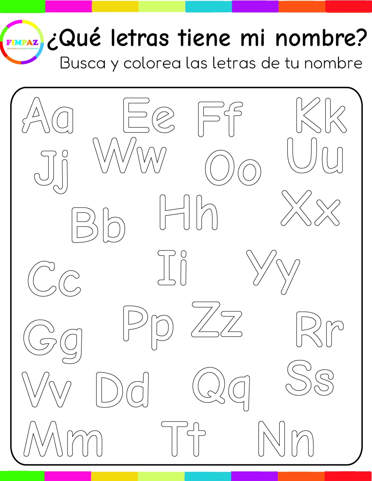 actividad mi nombre preescolar