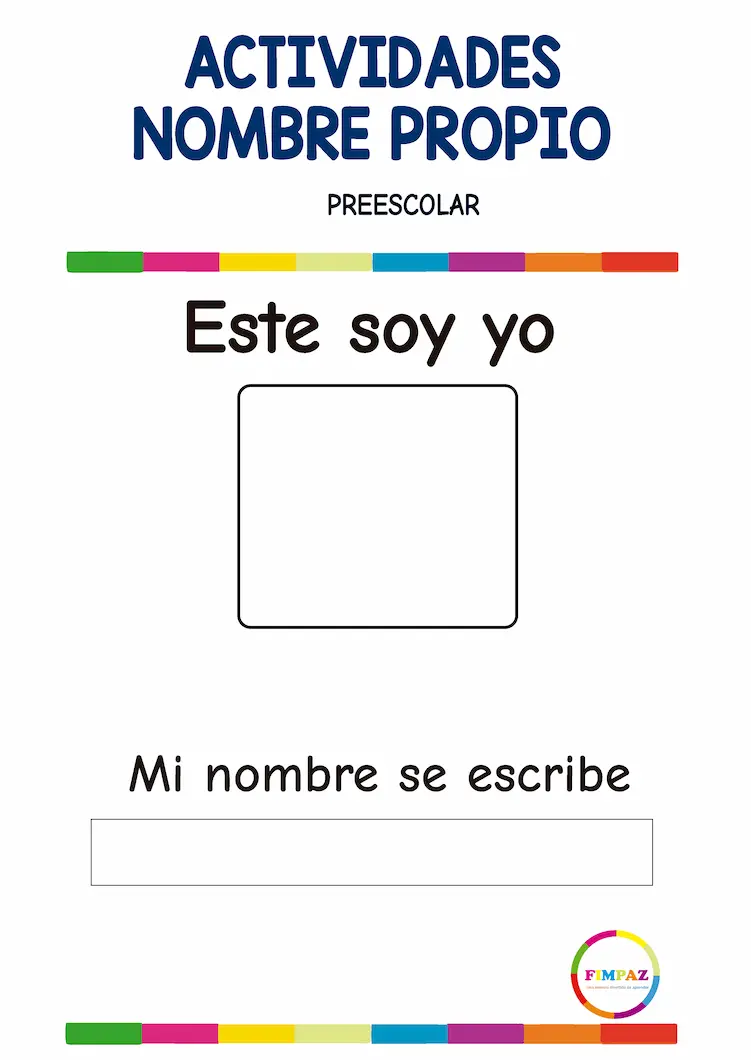 actividad mi nombre preescolar