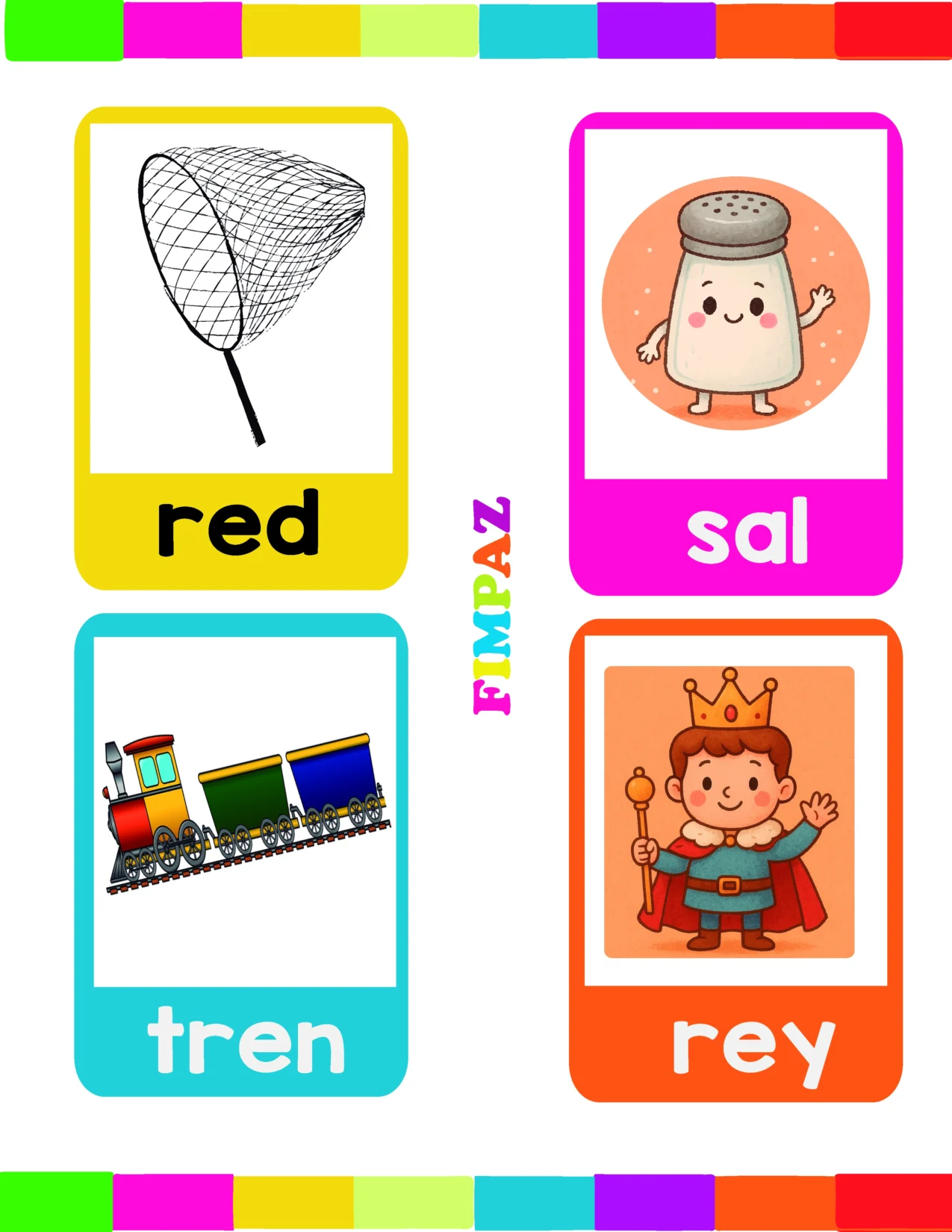 FLASHCARDS PALABRAS MONOSILABAS