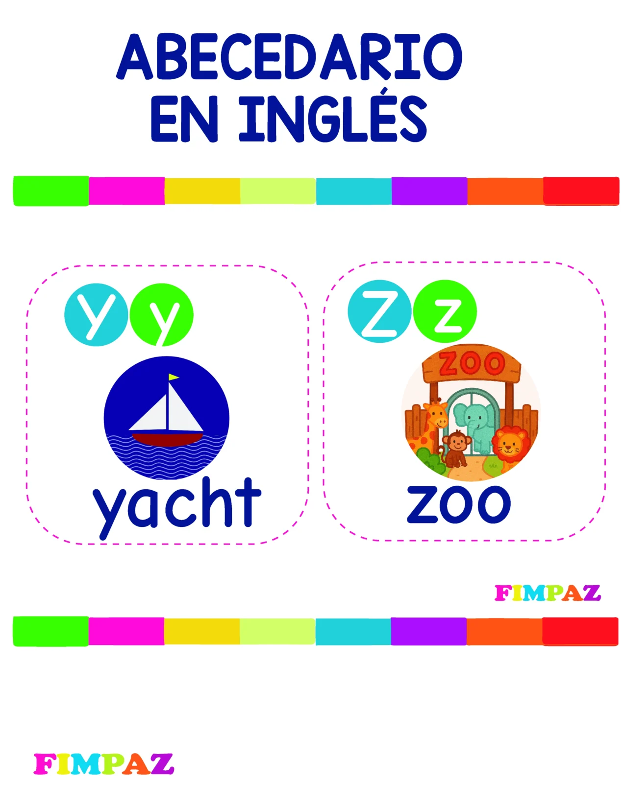Tarjetas abecedario en ingles