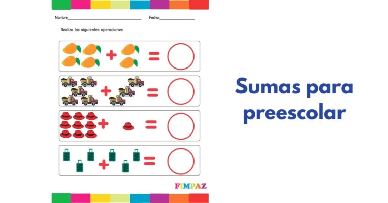 Sumas para preescolar