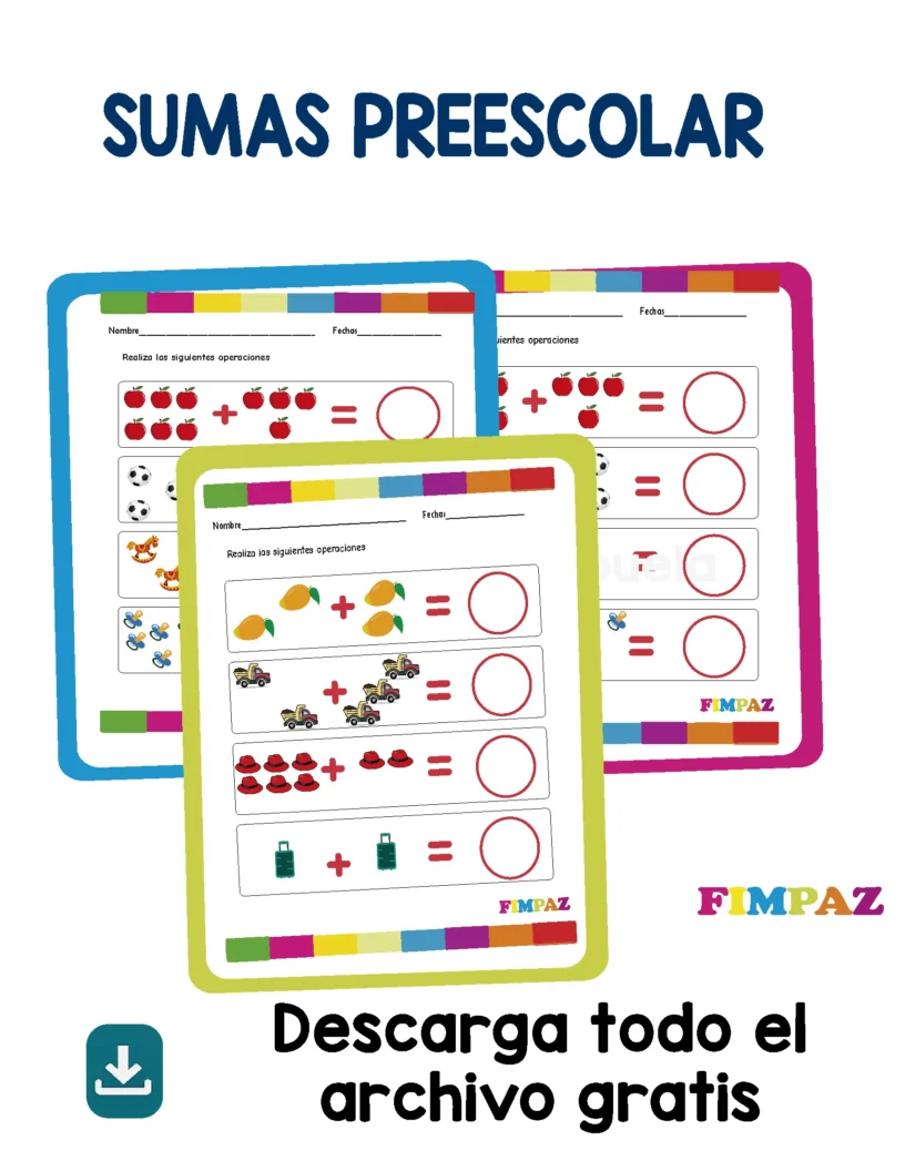 pdf con sumas para preescolar
