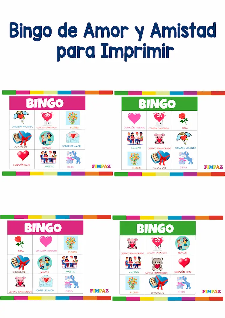 JUEGOS DE AMOR Y AMISTAD PARA IMPRIMRI
