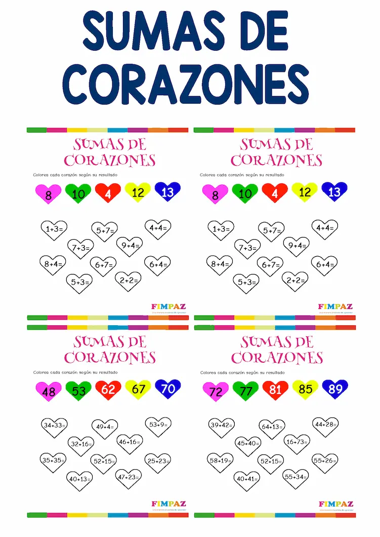 sumas de corazones