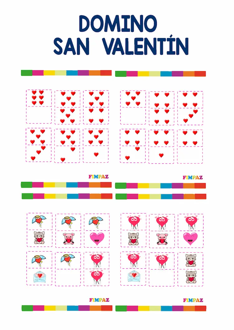 pdf para niños tematica san valentin