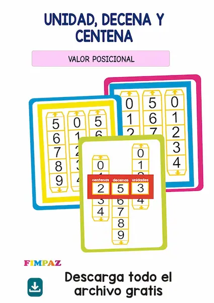 Actividades para trabajar las unidades decenas y centenas 