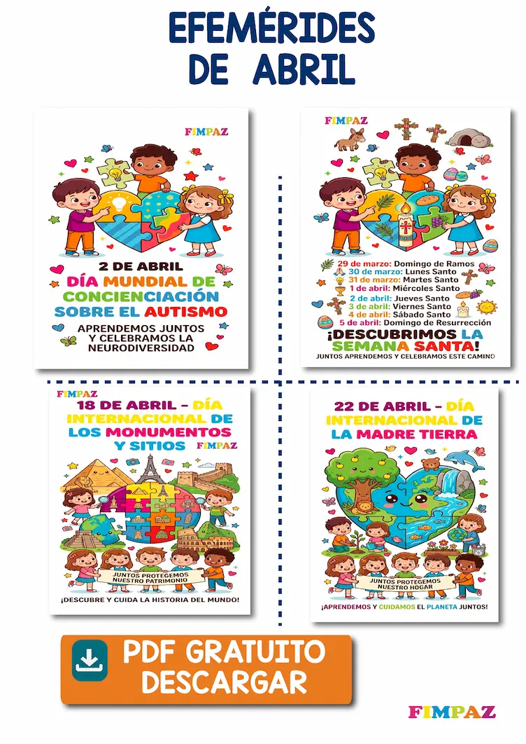 Efemérides de Abril para Niños: Recursos Educativos Gratuitos (PDF) 2026
