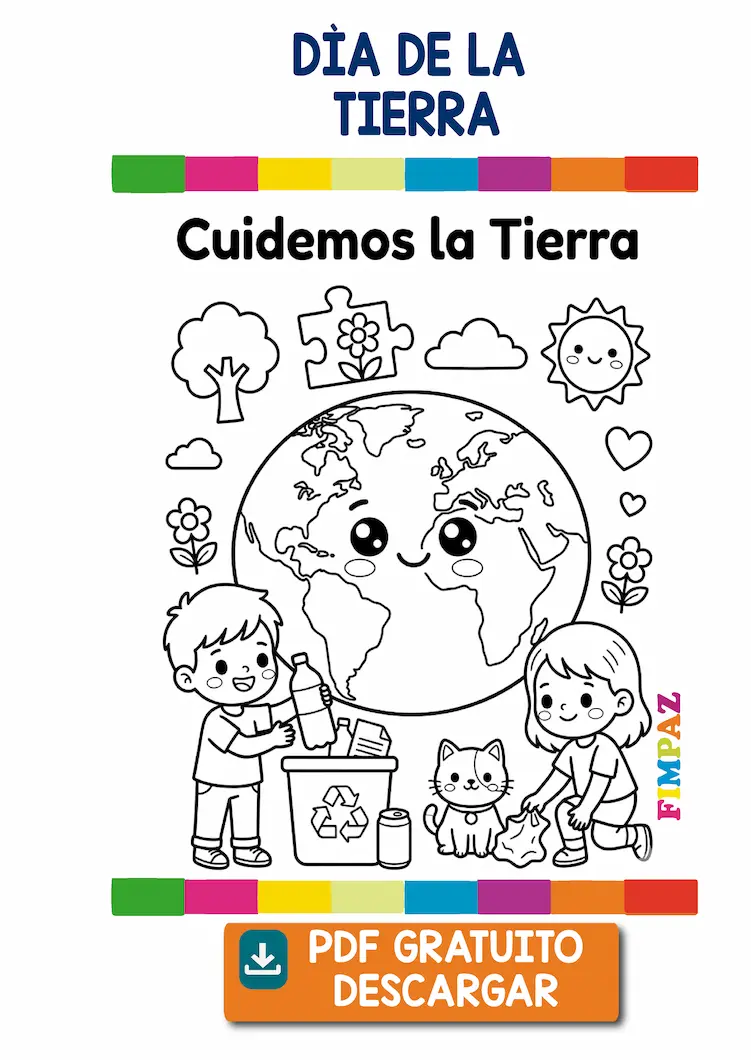 FICHA PARA COLOREAR DIA DE LA TIERRA
