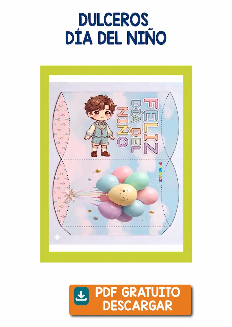 PLANTILLA GRATIS DULCERO DIA DEL NIÑO