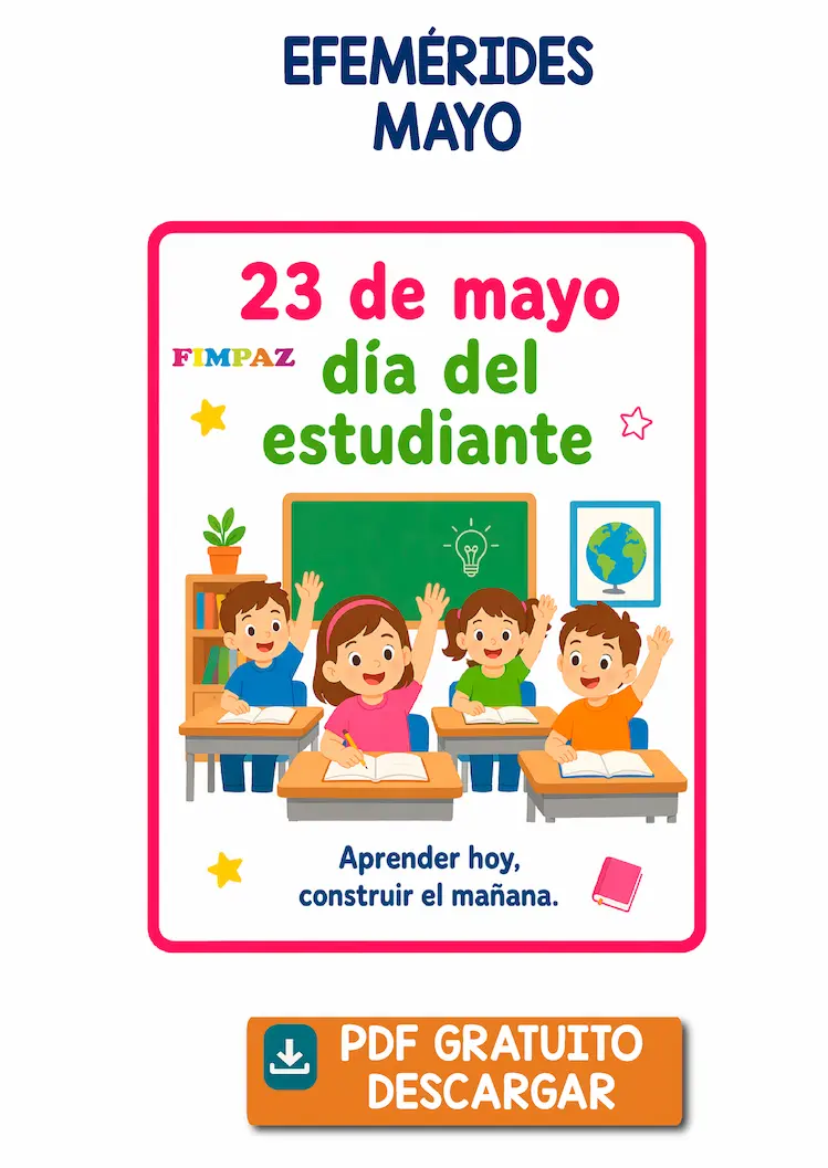 Carteles de efemérides Mayo en PDF: Descarga gratis, imprime y decora  tu espacio.