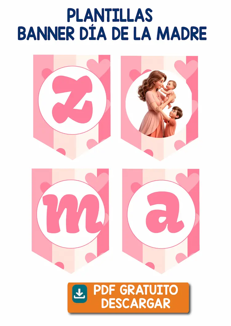 plantillas para crear tu propio banner del dia de la madre
