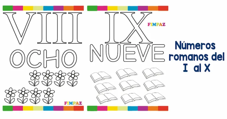 numeros romanos del 1 al 10 para imprimir