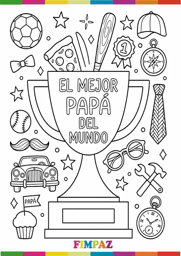 dia del padre para colorear