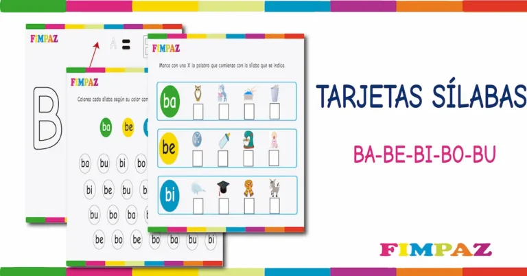 TARJETAS BA BE BI BO BU