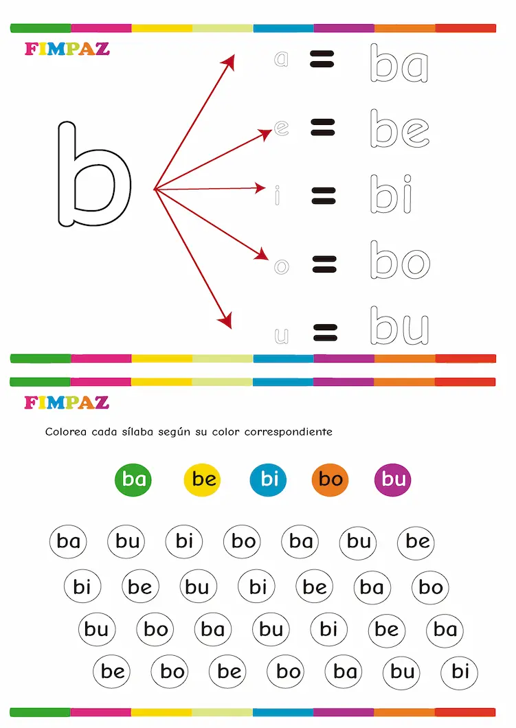 TARJETAS BA BE BI BO BU