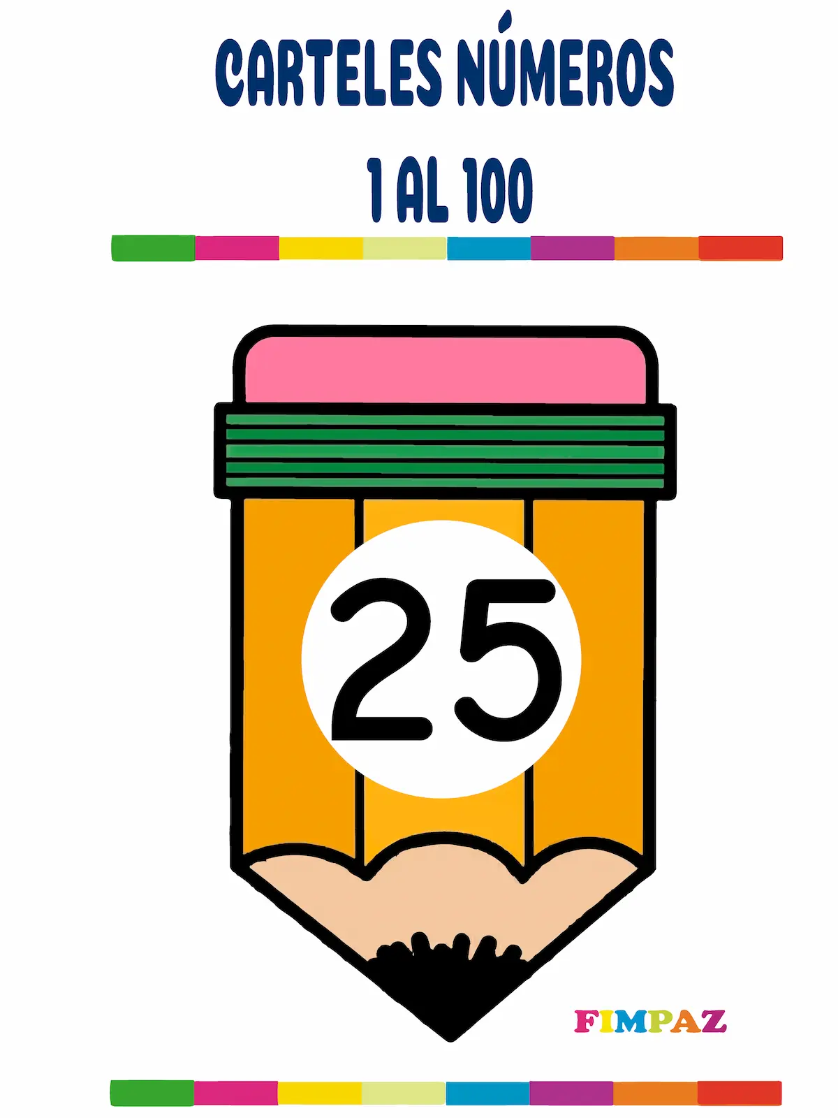 Carteles de Números del 1 al 100 para Imprimir