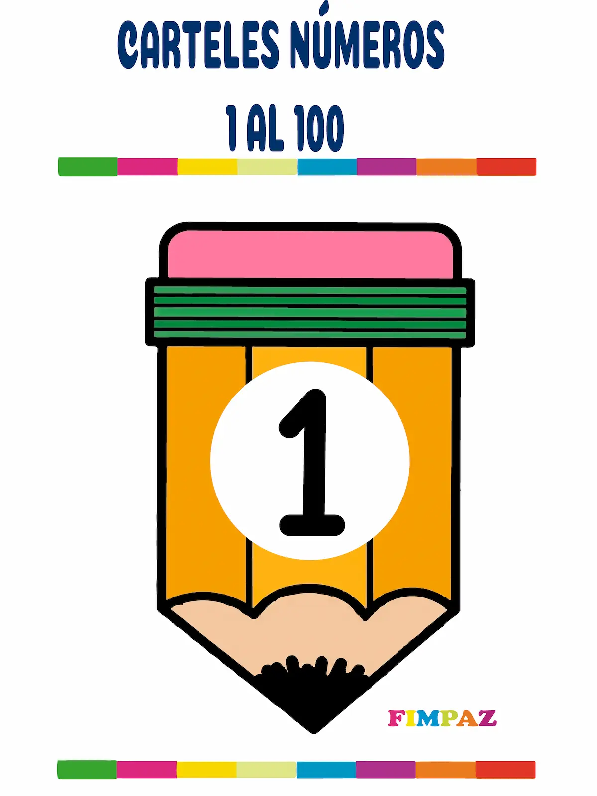 Carteles de Números del 1 al 100 para Imprimir