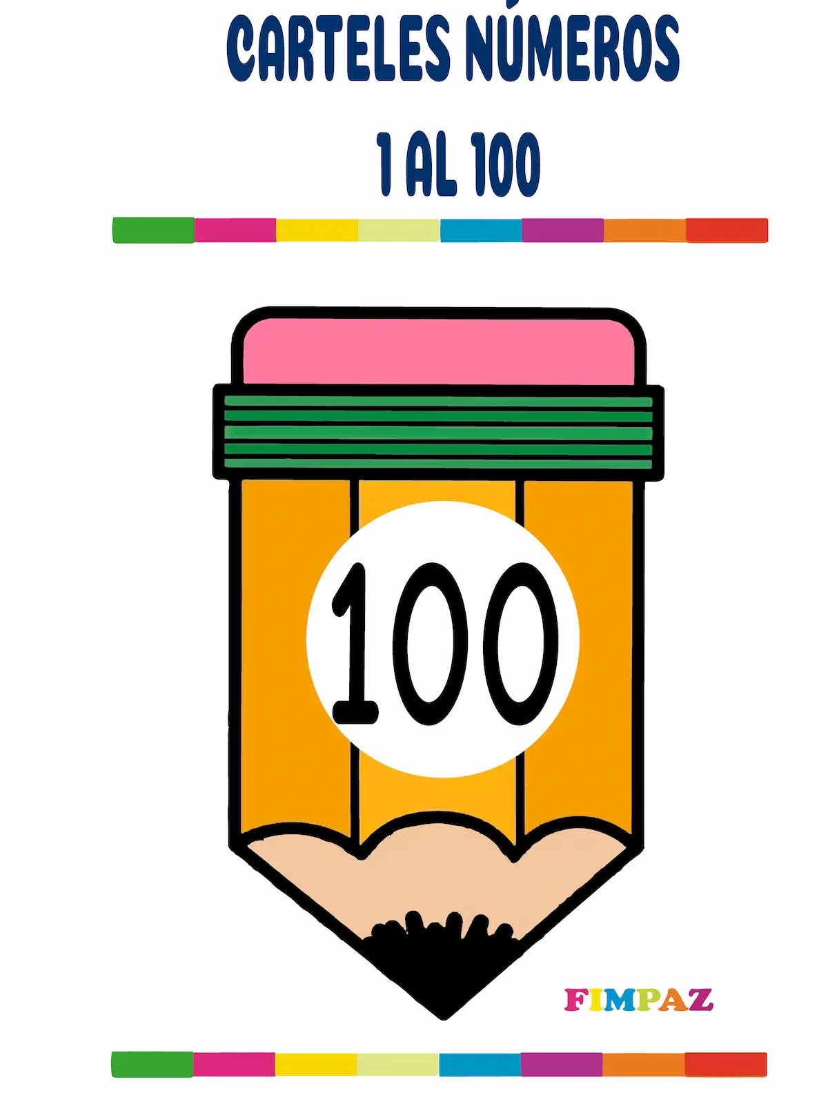 Carteles de Números del 1 al 100 para Imprimir