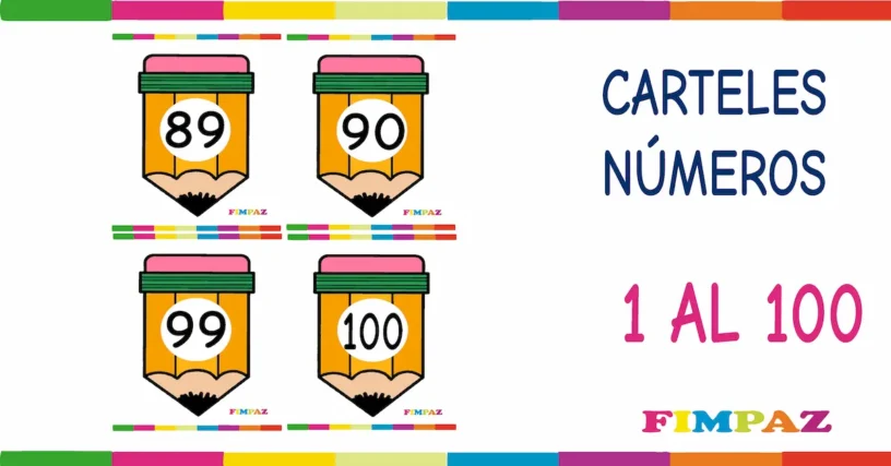 CARTELES NUMEROS 1 AL 100