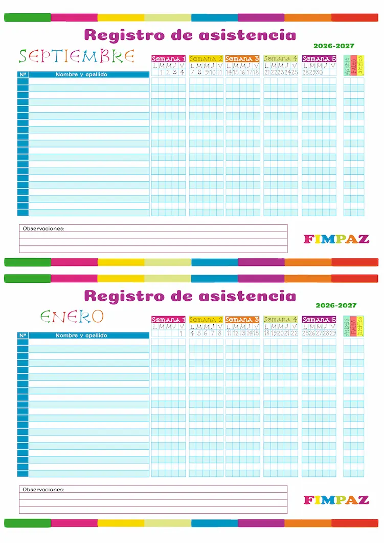 listas de asistencia para imprimir pdf 